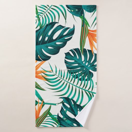 Floral seamless pattern with leaves. tropische badehandtuch (Badehandtuch)