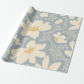 Floral seamless pattern with lines and abstract ha geschenkpapier (Ungerollt)