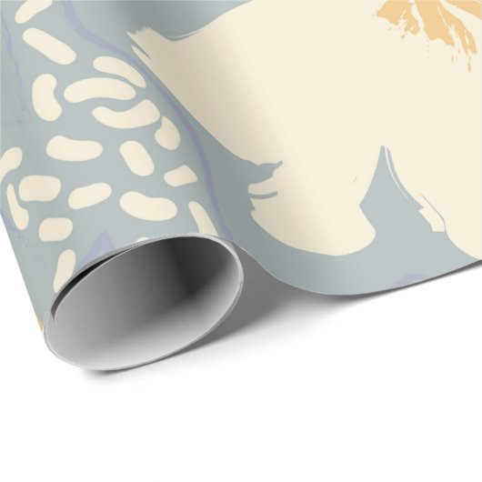 Floral seamless pattern with lines and abstract ha geschenkpapier (Rolleneckpunkt)