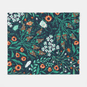  floral seamless pattern with summer blooms and co fleecedecke (Vorderseite (Horizontal))