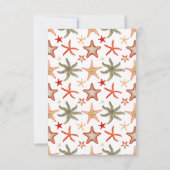 Floral Seashell Coastal Beach Wedding Nautical RSVP Karte (Rückseite)