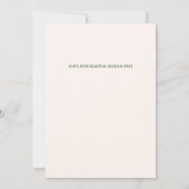 Floral Seasonal Christmas Greetings Car Einladung (Rückseite)