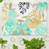 Floral segne diese Küche Geschirrtuch (Gefaltet)