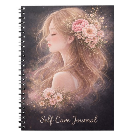 Floral Self Care Journal Notebook | Notizblock (Vorderseite)