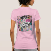 Floral Senior 2025 Angepasster T - Shirt (Rückseite)