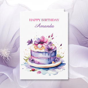 Floral Sentimental Personalisiert Geburtstag für s Karte