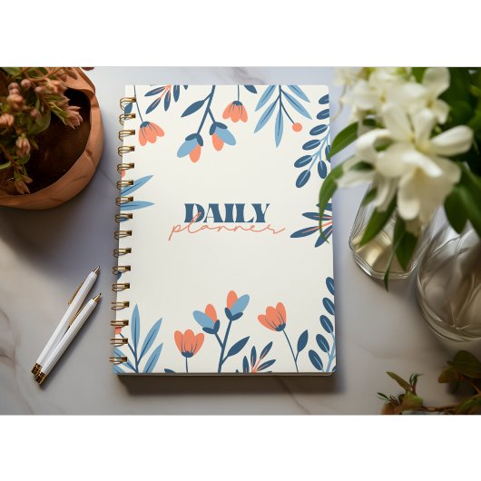 Floral Serenity Daily Planner Planer