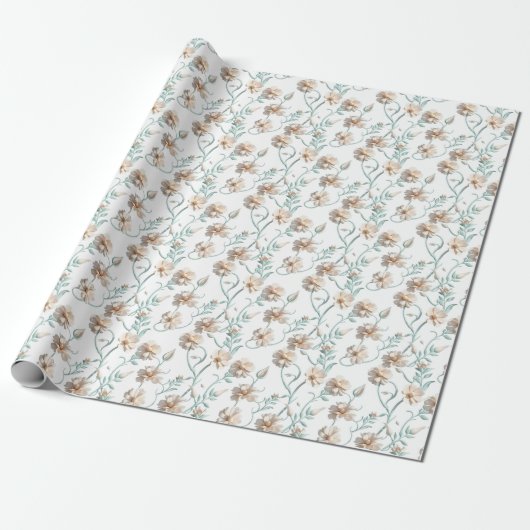 Floral Serenity Geschenkpapier (Ungerollt)
