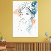 Floral Serenity Leinwanddruck (Insitu (Wohnzimmer))