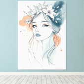 Floral Serenity Leinwanddruck (Insitu (Holzboden))