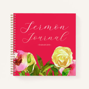 Floral Sermon Journal Notizblock