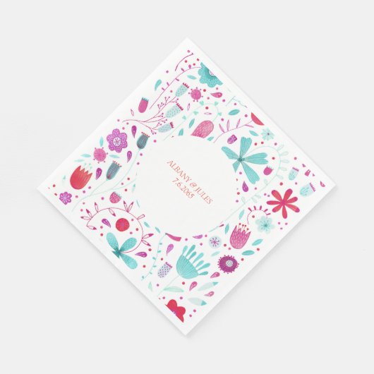 Floral Serviette (Ecke)