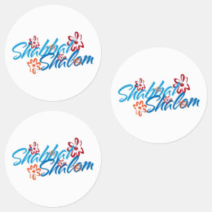 Floral-Shabbat-Shalom Etiketten