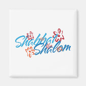 Floral Shabbat Shalom Magnet (Vorne)