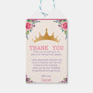 Floral Shabby Chic Birthday Vielen Dank Geschenkanhänger