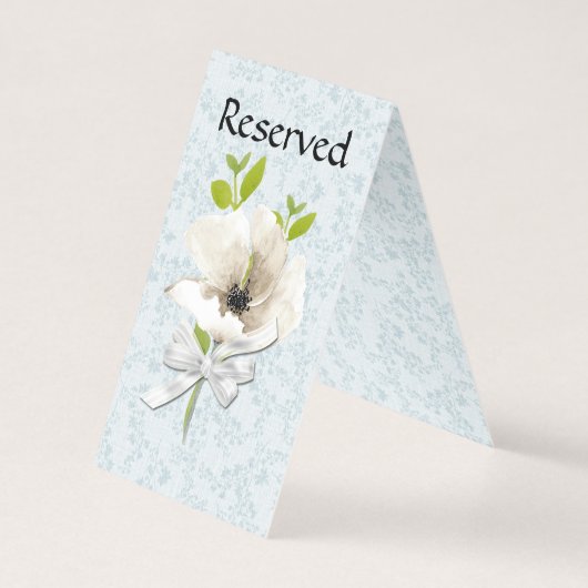 Floral Shabby Reservierte Hochzeitstisch-Zelt-Kart (Rückseite)