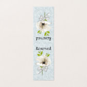Floral Shabby Reservierte Hochzeitstisch-Zelt-Kart (Außenseite Aufgefaltet)