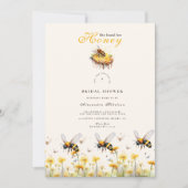 Floral She fand ihre Honey Bridal Einladung (Vorderseite)