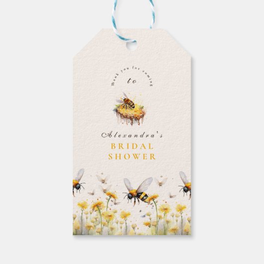 Floral She fand ihre Honey Bridal Geschenkanhänger (Rückseite)