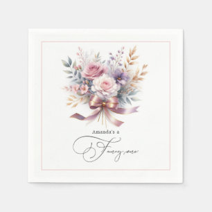 Floral "She is a Extravagant One" 1. Geburtstags G Serviette