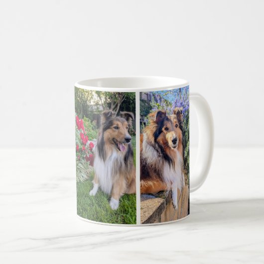 Floral Sheltie Kaffeetasse (VorderseiteRechts)