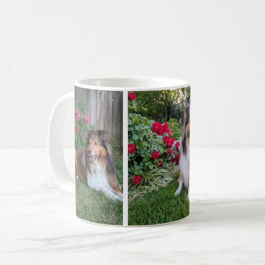 Floral Sheltie Kaffeetasse (Vorderseite Links)