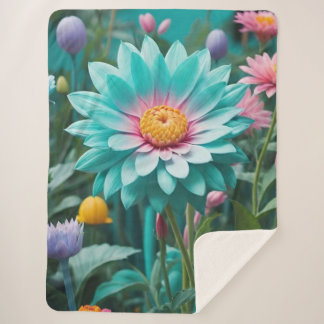 Floral Sherpa Blanket Sherpadecke