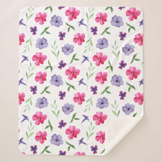 floral sherpadecke (Vorderseite)