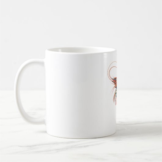 Floral Shrimp Art Kaffeetasse (Links)