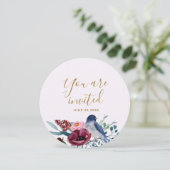 Floral Sie sind eingeladen Mutter Segen Party Einladung (Stehend Vorderseite)