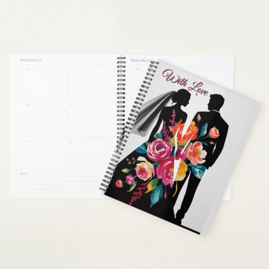 Floral Silhouette | Modern Bride & Groom Art Planer (Anzeige)