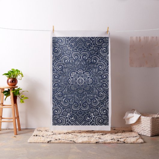 Floral Silver Mandala Stoff (Beispiel)