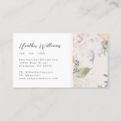 Floral Simple Business Card Visitenkarte (Rückseite)