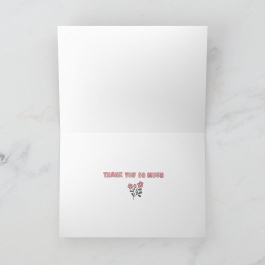 Floral Simple Danke Card (Innenseite)