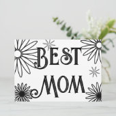 Floral Simple Mother's day Karte (Stehend Vorderseite)