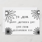 Floral Simple Mother's day Karte (Rückseite)