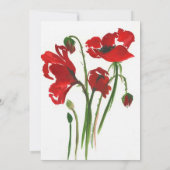 Floral Simple Überraschung Geburtstagsparty Einladung (Rückseite)