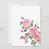 Floral Simple Überraschung Geburtstagsparty Einladung (Rückseite)