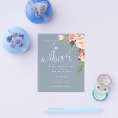 Floral Simple Wedding Einladung Budget Elegant Flyer (Einzeln)