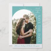 Floral Simplicity 1 Caribbean Teal Save The Date a (Vorderseite)