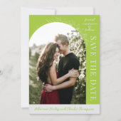 Floral Simplicity 1 Chartreuse Grün Save The Date (Vorderseite)