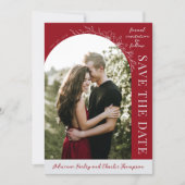 Floral Simplicity 1 Cranberry Save The Date (Vorderseite)