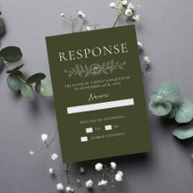Floral Simplicity 1 Modern Green Minimal Wedding