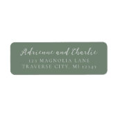 Floral Simplicity 1 Modern Green Return Address (Vorne)