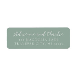 Floral Simplicity 1 Modern Green Return Address