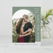 Floral Simplicity 1 | Modern Green | Save The Date (Stehend Vorderseite)