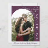 Floral Simplicity 1 Pflaume Lila Save The Date (Vorderseite)