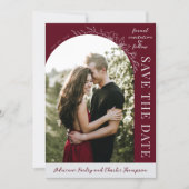 Floral Simplicity 1 Rosenholz Save The Date (Vorderseite)