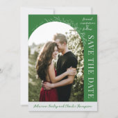 Floral Simplicity 1 Wiesen-Grün Save The Date (Vorderseite)