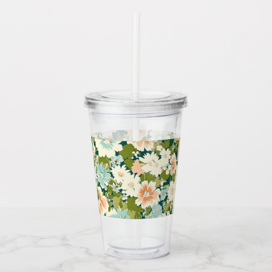 Floral Sipper Tumbler Acryltrinkbecher (Vorderseite)
